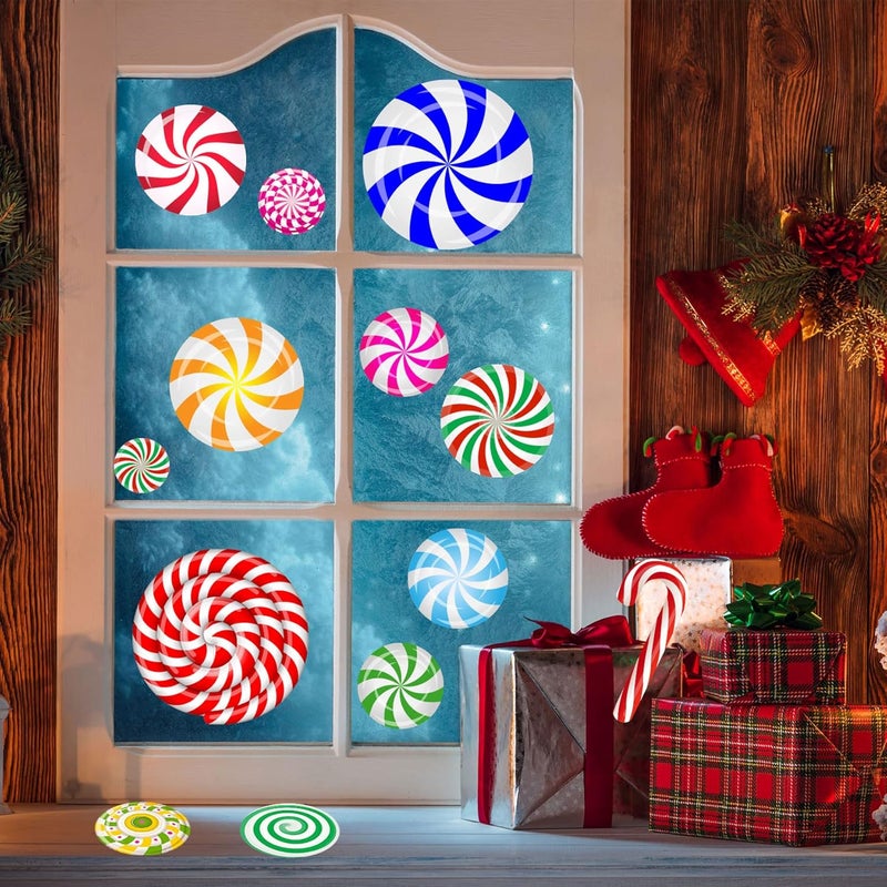 Funnlot 57PCS Peppermint Floor Decals Christmas Wall Stickers Decals Christmas Stickers Candy Wall Stickers for Candyland Decoration - Image 5